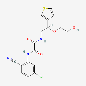 molecular formula C17H16ClN3O4S B2744754 N1-(5-chloro-2-cyanophenyl)-N2-(2-(2-hydroxyethoxy)-2-(thiophen-3-yl)ethyl)oxalamide CAS No. 2034566-50-0