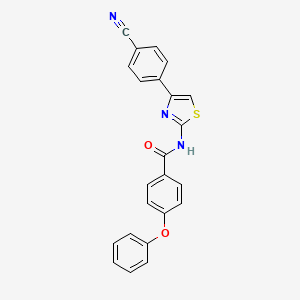 molecular formula C23H15N3O2S B2744757 N-[4-(4-氰基苯基)-1,3-噻唑-2-基]-4-苯氧基苯甲酰胺 CAS No. 324758-93-2