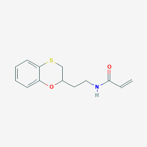 molecular formula C13H15NO2S B2744781 N-[2-(2,3-Dihydro-1,4-benzoxathiin-2-yl)ethyl]prop-2-enamide CAS No. 2196446-68-9