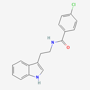 molecular formula C17H15ClN2O B2744788 4-氯-N-[2-(1H-吲哚-3-基)乙基]苯甲酰胺 CAS No. 24946-86-9