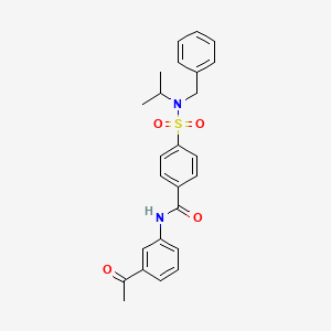 molecular formula C25H26N2O4S B2744824 N-(3-acetylphenyl)-4-(N-benzyl-N-isopropylsulfamoyl)benzamide CAS No. 868676-92-0