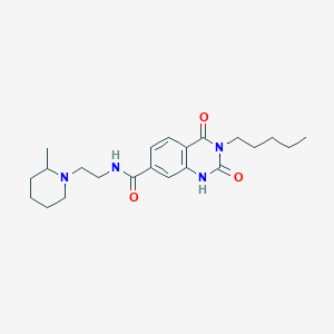 N-(2-(2-methylpiperidin-1-yl)ethyl)-2,4-dioxo-3-pentyl-1,2,3,4-tetrahydroquinazoline-7-carboxamide