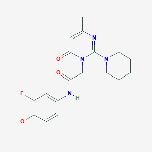 molecular formula C19H23FN4O3 B2744826 N-(3-fluoro-4-methoxyphenyl)-2-(4-methyl-6-oxo-2-piperidin-1-ylpyrimidin-1(6H)-yl)acetamide CAS No. 1251699-36-1