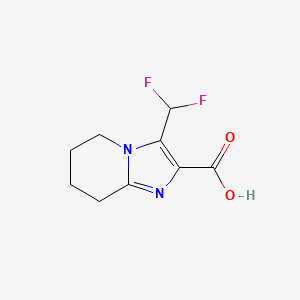 molecular formula C9H10F2N2O2 B2744834 3-(Difluoromethyl)-5,6,7,8-tetrahydroimidazo[1,2-a]pyridine-2-carboxylic acid CAS No. 2248314-51-2