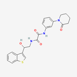 molecular formula C23H23N3O4S B2744861 N1-(2-(苯并[b]噻吩-3-基)-2-羟乙基)-N2-(3-(2-氧代哌啶-1-基)苯基)草酰胺 CAS No. 2034408-24-5