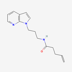 B2744862 N-(3-(1H-pyrrolo[2,3-b]pyridin-1-yl)propyl)pent-4-enamide CAS No. 1797958-69-0