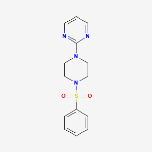 molecular formula C14H16N4O2S B2744874 2-[4-(苯磺酰基)哌嗪-1-基]嘧啶 CAS No. 354119-37-2
