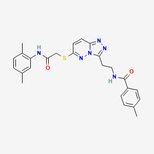 B2744877 N-(2-(6-((2-((2,5-dimethylphenyl)amino)-2-oxoethyl)thio)-[1,2,4]triazolo[4,3-b]pyridazin-3-yl)ethyl)-4-methylbenzamide CAS No. 872994-63-3