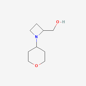 molecular formula C9H17NO2 B2744880 [1-(氧杂-4-基)氮杂环丁烷-2-基]甲醇 CAS No. 2092438-62-3