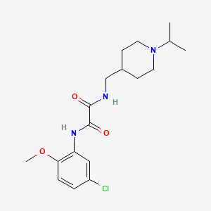 molecular formula C18H26ClN3O3 B2744887 N1-(5-chloro-2-methoxyphenyl)-N2-((1-isopropylpiperidin-4-yl)methyl)oxalamide CAS No. 946233-59-6