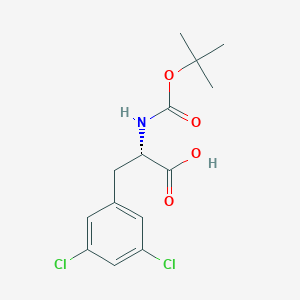 molecular formula C14H17Cl2NO4 B2744888 (2S)-3-(3,5-Dichlorophenyl)-2-[(tert-butoxy)carbonylamino]propanoic acid CAS No. 1051934-98-5