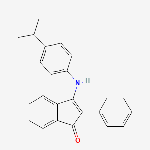 molecular formula C24H21NO B2744889 3-(4-异丙基苯胺基)-2-苯基-1H-茚啶-1-酮 CAS No. 1023551-34-9