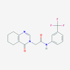 molecular formula C17H16F3N3O2 B2744892 2-(4-oxo-5,6,7,8-tetrahydroquinazolin-3(4H)-yl)-N-(3-(trifluoromethyl)phenyl)acetamide CAS No. 1251604-68-8
