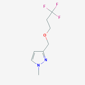 molecular formula C8H11F3N2O B2744895 1-methyl-3-[(3,3,3-trifluoropropoxy)methyl]-1H-pyrazole CAS No. 1856098-09-3