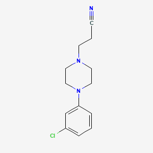 molecular formula C13H16ClN3 B2744901 4-(3-Chlorophenyl)-1-piperazinepropanenitrile CAS No. 48167-19-7