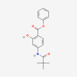 molecular formula C18H19NO4 B2744902 苯基 4-(2,2-二甲基丙酰基氨基)-2-羟基苯甲酸酯 CAS No. 303790-81-0