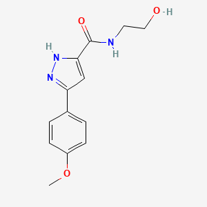N-(2-hydroxyethyl)-3-(4-methoxyphenyl)-1H-pyrazole-5-carboxamide
