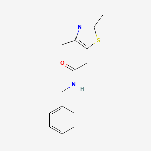 molecular formula C14H16N2OS B2744906 N-苄基-2-(2,4-二甲基-1,3-噻唑-5-基)乙酰胺 CAS No. 1219549-84-4