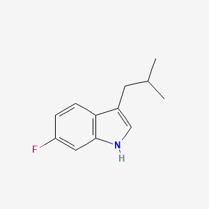molecular formula C12H14FN B2744918 6-氟-3-异丁基-1H-吲哚 CAS No. 1002332-01-5
