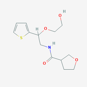 B2744921 N-(2-(2-hydroxyethoxy)-2-(thiophen-2-yl)ethyl)tetrahydrofuran-3-carboxamide CAS No. 2034565-26-7