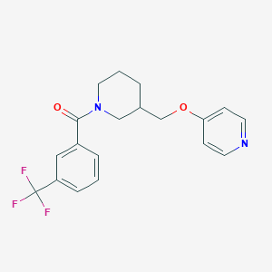 B2744925 [3-(Pyridin-4-yloxymethyl)piperidin-1-yl]-[3-(trifluoromethyl)phenyl]methanone CAS No. 2379986-92-0