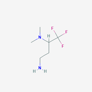 molecular formula C6H13F3N2 B2744935 (4-氨基-1,1,1-三氟丁基)二甲胺 CAS No. 1157130-39-6