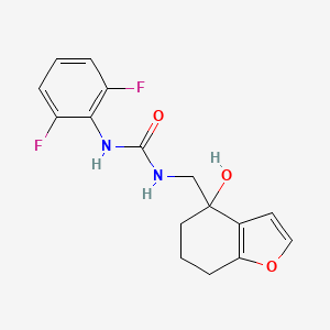 B2744937 1-(2,6-Difluorophenyl)-3-((4-hydroxy-4,5,6,7-tetrahydrobenzofuran-4-yl)methyl)urea CAS No. 2320209-45-6