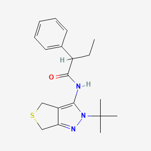 molecular formula C19H25N3OS B2744947 N-(2-tert-butyl-4,6-dihydrothieno[3,4-c]pyrazol-3-yl)-2-phenylbutanamide CAS No. 450340-13-3