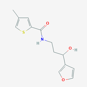 molecular formula C13H15NO3S B2744956 N-(3-(furan-3-yl)-3-hydroxypropyl)-4-methylthiophene-2-carboxamide CAS No. 1428379-31-0
