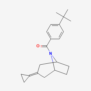 molecular formula C21H27NO B2744957 8-(4-Tert-butylbenzoyl)-3-cyclopropylidene-8-azabicyclo[3.2.1]octane CAS No. 2191266-48-3