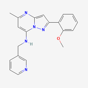 molecular formula C20H19N5O B2744976 2-(2-methoxyphenyl)-5-methyl-N-(pyridin-3-ylmethyl)pyrazolo[1,5-a]pyrimidin-7-amine CAS No. 950391-91-0