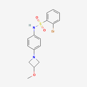 molecular formula C16H17BrN2O3S B2744981 2-bromo-N-(4-(3-methoxyazetidin-1-yl)phenyl)benzenesulfonamide CAS No. 2034262-74-1