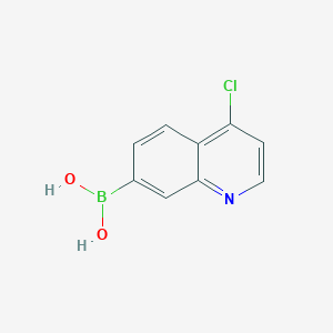 molecular formula C9H7BClNO2 B2744985 (4-氯喹啉-7-基)硼酸 CAS No. 2023826-67-5