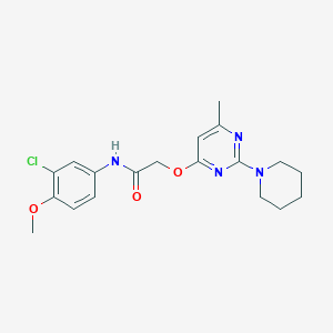 molecular formula C19H23ClN4O3 B2744997 N-(3-chloro-4-methoxyphenyl)-2-((6-methyl-2-(piperidin-1-yl)pyrimidin-4-yl)oxy)acetamide CAS No. 1031961-55-3