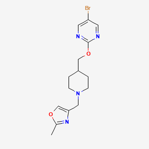 5-Bromo-2-({1-[(2-methyl-1,3-oxazol-4-yl)methyl]piperidin-4-yl}methoxy)pyrimidine