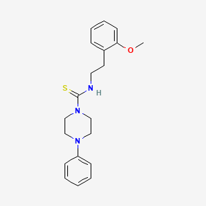 molecular formula C20H25N3OS B2745004 N-[2-(2-Methoxyphenyl)ethyl]-4-phenylpiperazine-1-carbothioamide CAS No. 2205234-24-6
