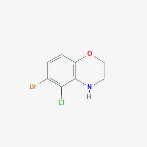 molecular formula C8H7BrClNO B2745005 6-bromo-5-chloro-3,4-dihydro-2H-benzo[b][1,4]oxazine CAS No. 1154740-67-6