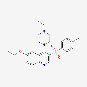 molecular formula C24H29N3O3S B2745006 6-Ethoxy-4-(4-ethylpiperazin-1-yl)-3-tosylquinoline CAS No. 866848-46-6