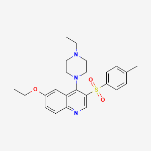 molecular formula C24H29N3O3S B2745006 6-ethoxy-4-(4-ethylpiperazin-1-yl)-3-(4-methylbenzenesulfonyl)quinoline CAS No. 866848-46-6