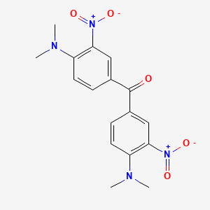 molecular formula C17H18N4O5 B2745009 Bis[4-(dimethylamino)-3-nitrophenyl]methanone CAS No. 136661-37-5