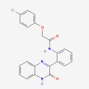 molecular formula C22H16ClN3O3 B2745015 2-(4-氯苯氧基)-N-[2-(3-酮-4H-喹喔啉-2-基)苯基]乙酰胺 CAS No. 887197-74-2