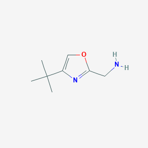 molecular formula C8H14N2O B2745017 (4-叔丁基-1,3-噁唑-2-基)甲胺 CAS No. 1785174-40-4