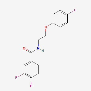 molecular formula C15H12F3NO2 B2745020 3,4-difluoro-N-(2-(4-fluorophenoxy)ethyl)benzamide CAS No. 1172908-97-2