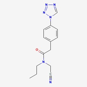 molecular formula C14H16N6O B2745021 N-(cyanomethyl)-N-propyl-2-[4-(1H-1,2,3,4-tetrazol-1-yl)phenyl]acetamide CAS No. 1252400-24-0