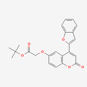 molecular formula C23H20O6 B2745027 叔丁基2-(4-苯并[d]呋喃-2-基-2-酮香豆酸酯 CAS No. 898447-77-3
