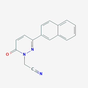 molecular formula C16H11N3O B2745029 2-(3-Naphthalen-2-yl-6-oxopyridazin-1-yl)acetonitrile CAS No. 899946-83-9