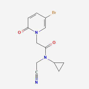 molecular formula C12H12BrN3O2 B2745036 2-(5-bromo-2-oxo-1,2-dihydropyridin-1-yl)-N-(cyanomethyl)-N-cyclopropylacetamide CAS No. 1385692-40-9