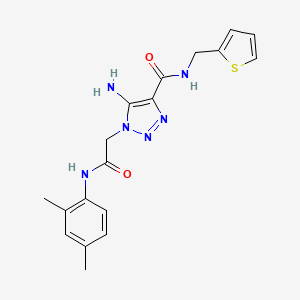 5-amino-1-[2-(2,4-dimethylanilino)-2-oxoethyl]-N-(thiophen-2-ylmethyl)triazole-4-carboxamide