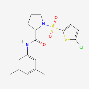 molecular formula C17H19ClN2O3S2 B2745048 1-((5-chlorothiophen-2-yl)sulfonyl)-N-(3,5-dimethylphenyl)pyrrolidine-2-carboxamide CAS No. 1009576-21-9