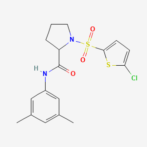 molecular formula C17H19ClN2O3S2 B2745048 1-((5-氯噻吩-2-基)磺酰基)-N-(3,5-二甲基苯基)吡咯啉-2-甲酰胺 CAS No. 1009576-21-9